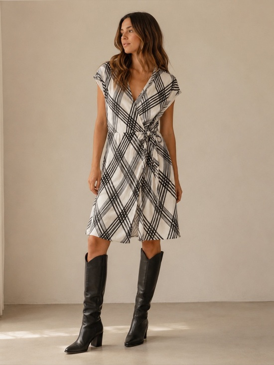 Joie Dresses & Skirts - Joie Women's Bethwyn B Wrap Plaid Pattern Dress Size XS